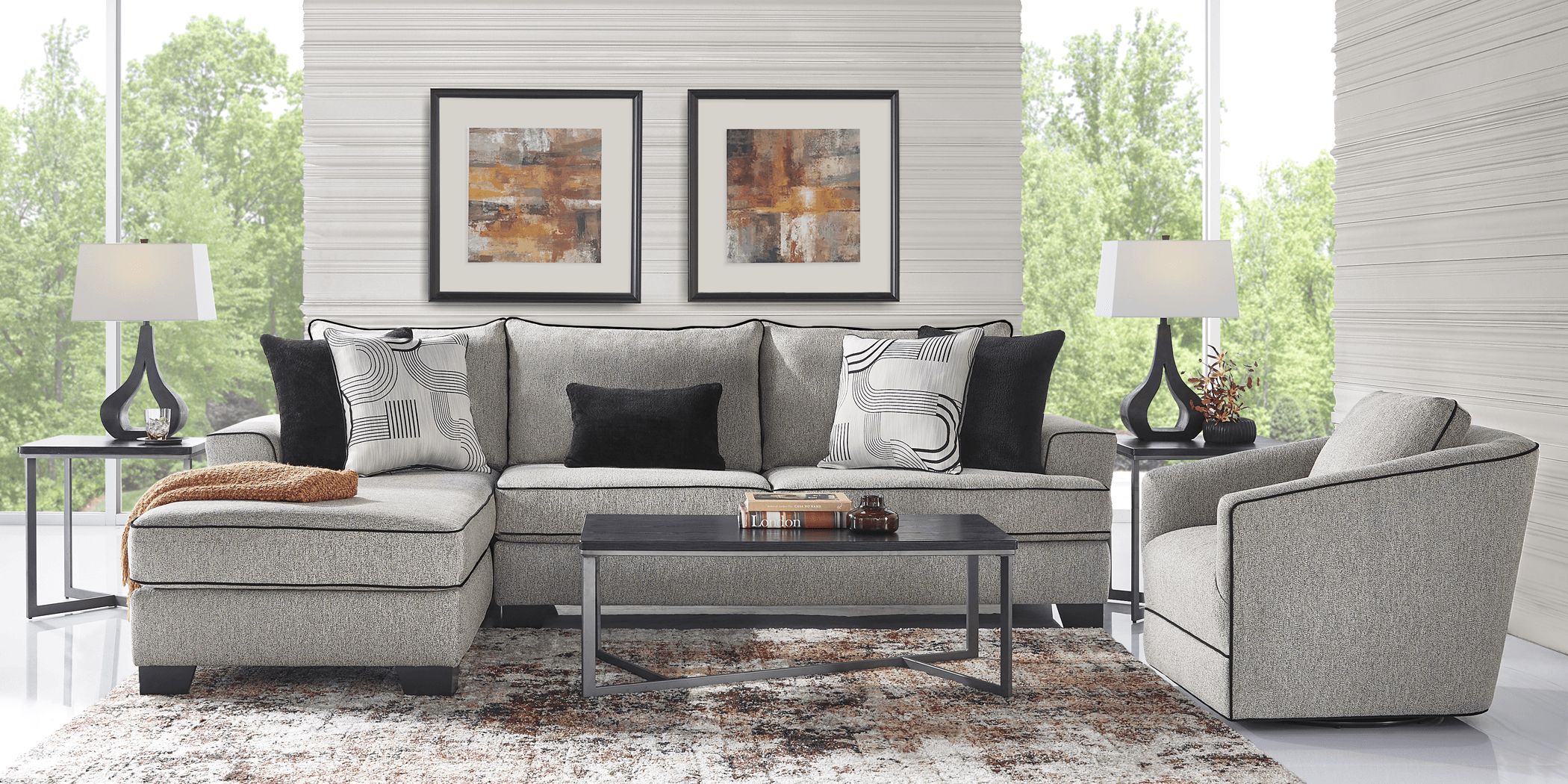 Lane gray store sectional