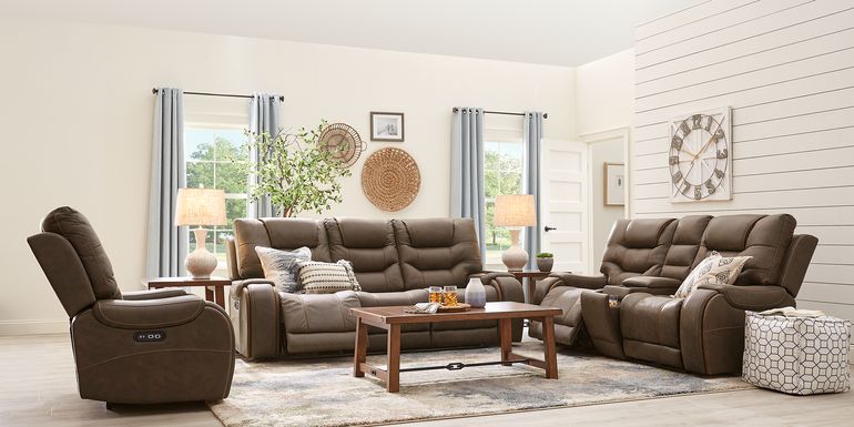 Laredo Springs Brown 3 Pc Dual Power Reclining Living Room