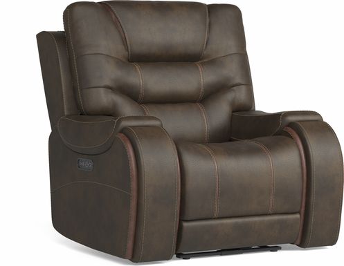 Laredo Springs Brown Dual Power Recliner