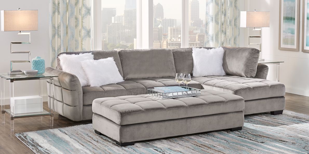 Rooms to store go sectional gray