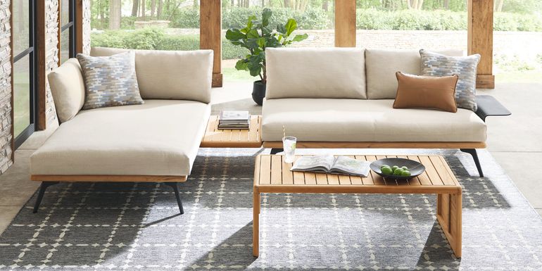 Larkin Natural 3 Pc Outdoor Sectional