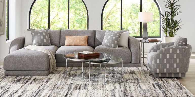 Latham Court Gray 4 Pc Sectional