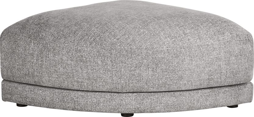 Latham Court Gray Pie Bumper Ottoman