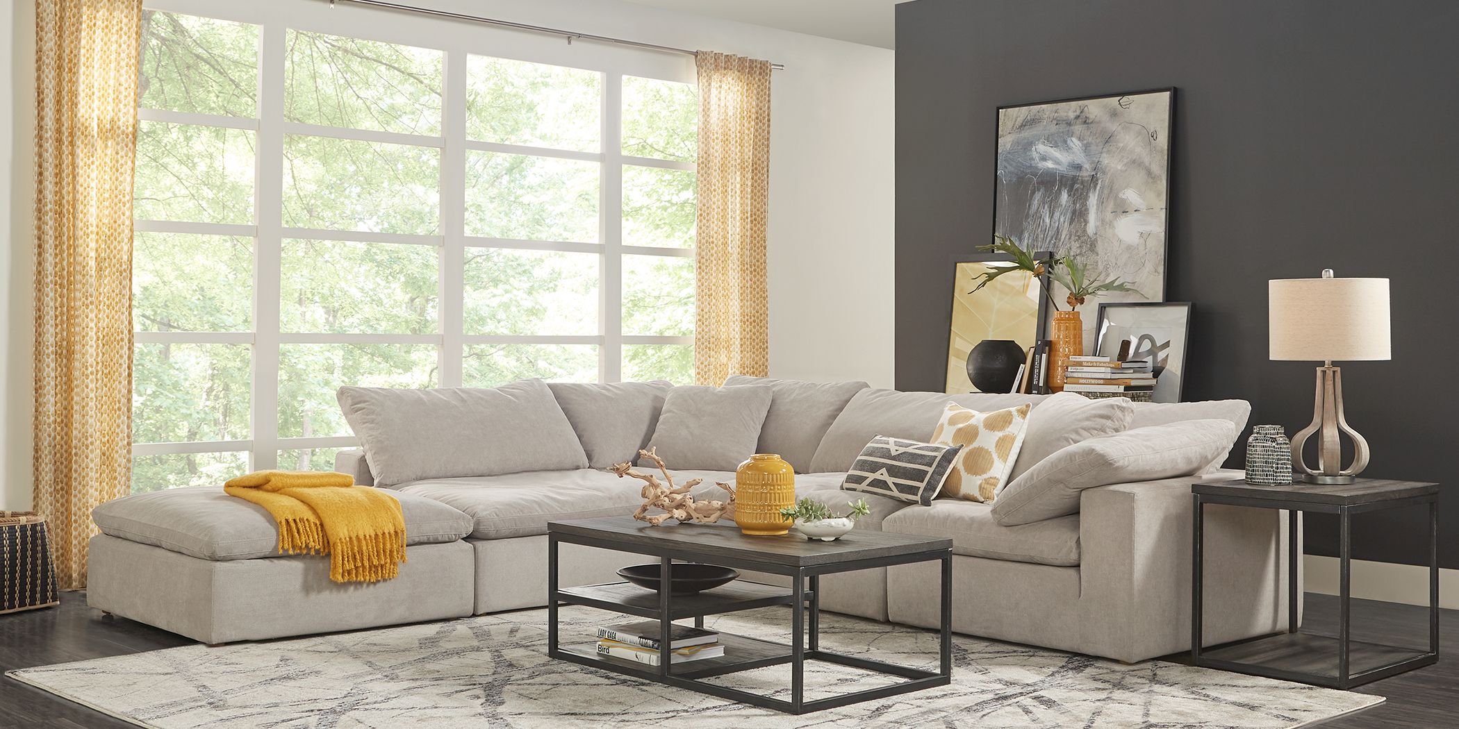 Launi gray store 5 pc sectional