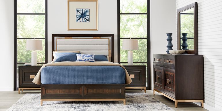 Lavo Brown Cherry 5 Pc Queen Bedroom