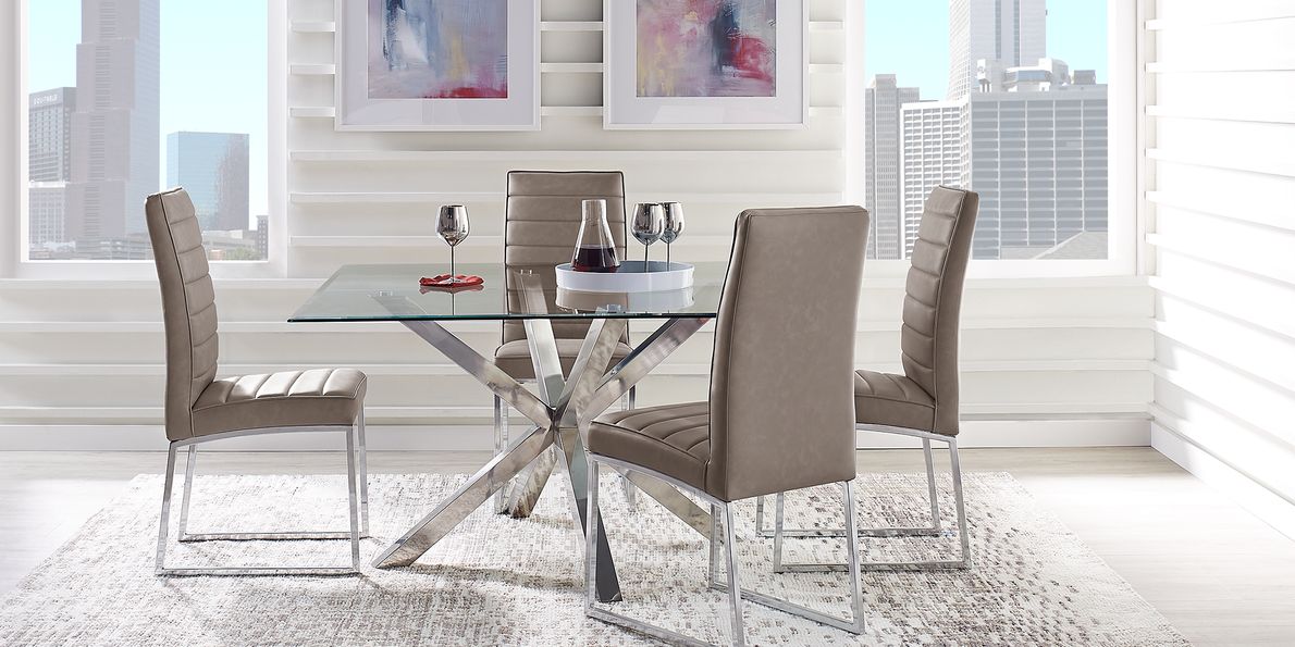 54 inch square discount dining table set