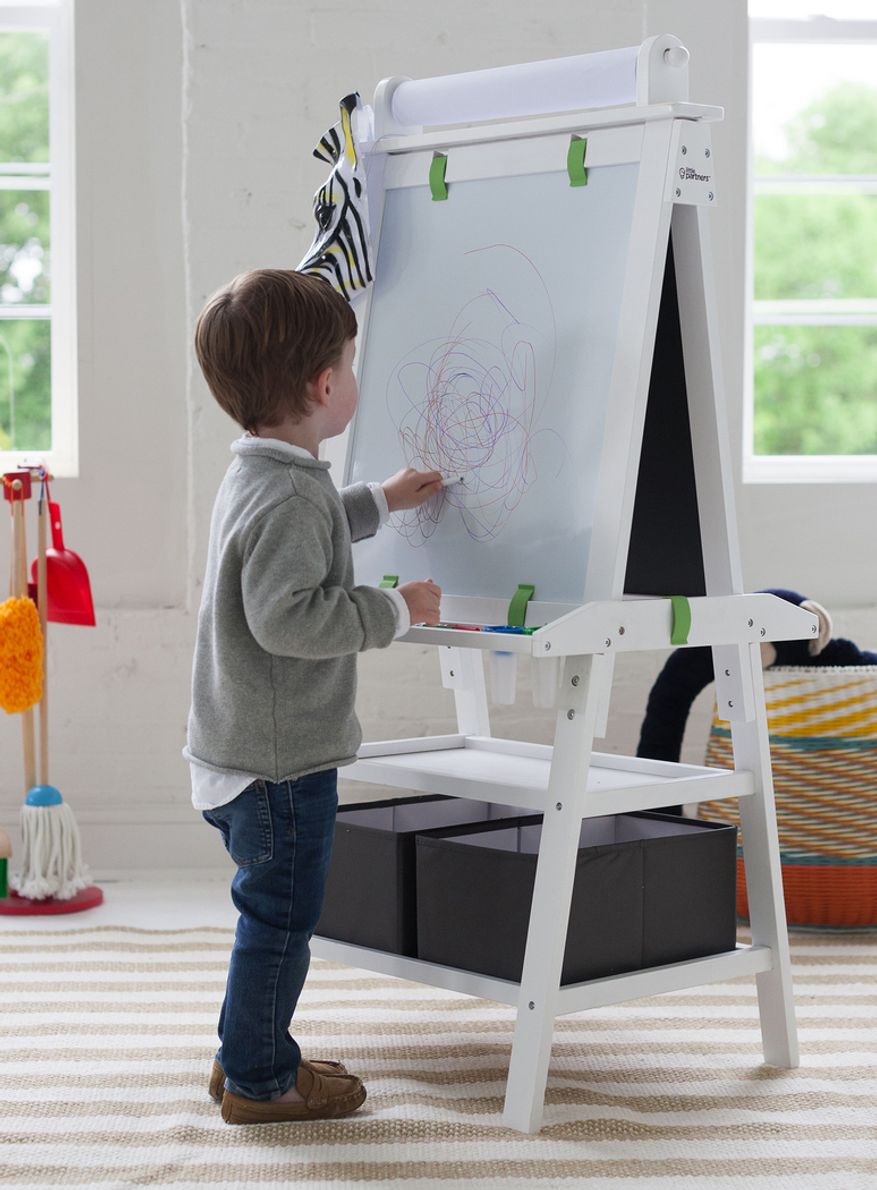 Deluxe Wooden Easel - White - Kidkraft 62040