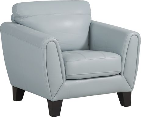 Livorno Lane Aqua Leather Chair