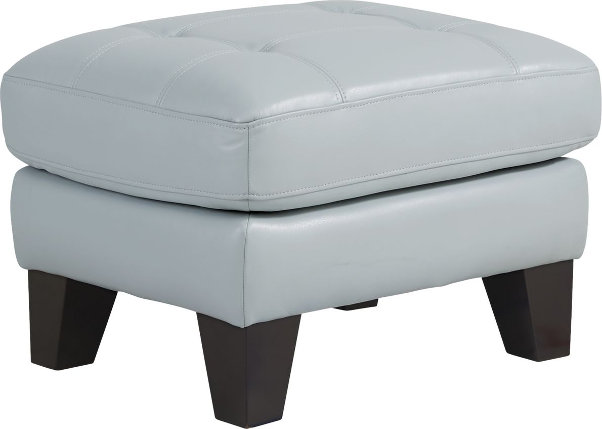 Lane leather online ottoman