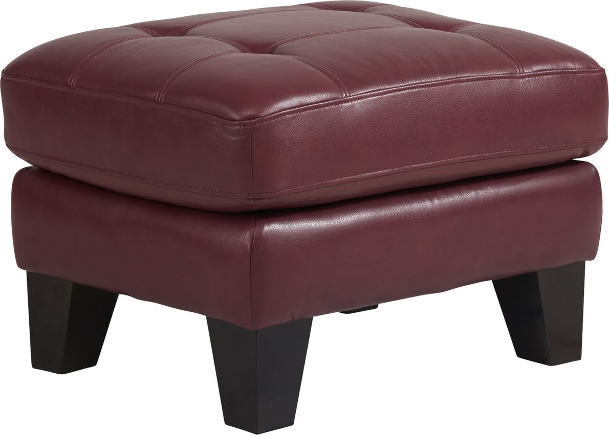 Lane leather deals ottoman