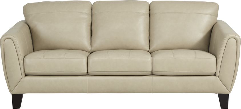 Livorno Lane Stone Leather Sofa