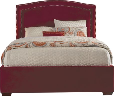 Loden Red 3 Pc King Upholstered Bed