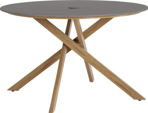 Logen Natural Round Outdoor Dining Table