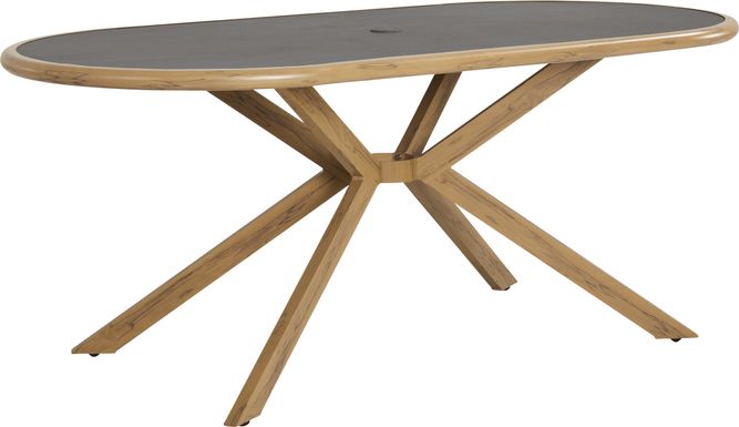 Logen Natural Oval Outdoor Dining Table