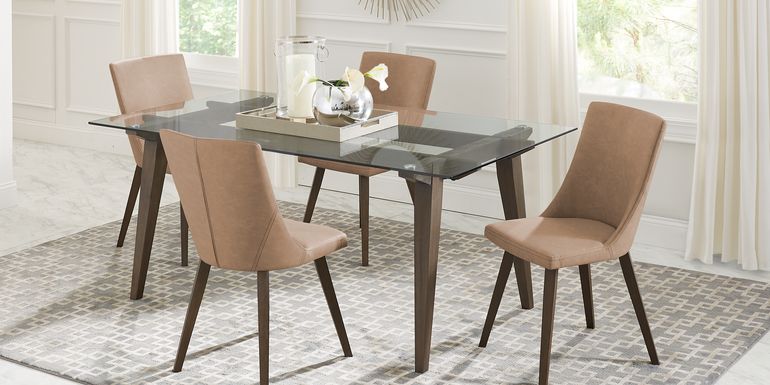 Lunetta Brown 5 Pc Dining Room with Dark Brown Chairs