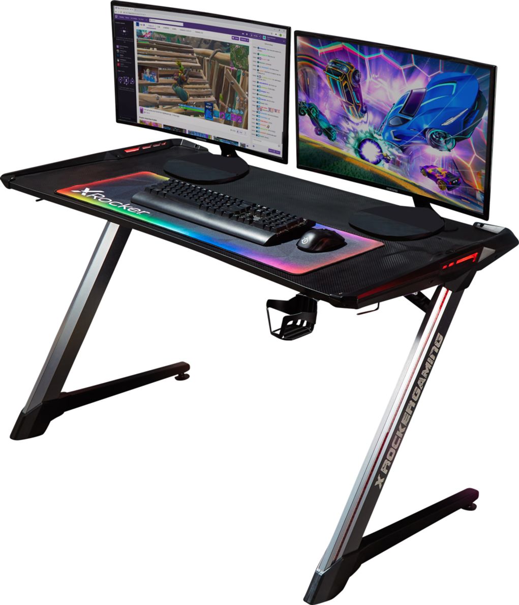 Silver deals gaming desk