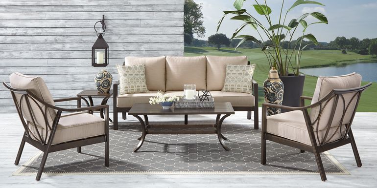 Manchester Hill Antique Bronze 6 Pc Outdoor Seating Set