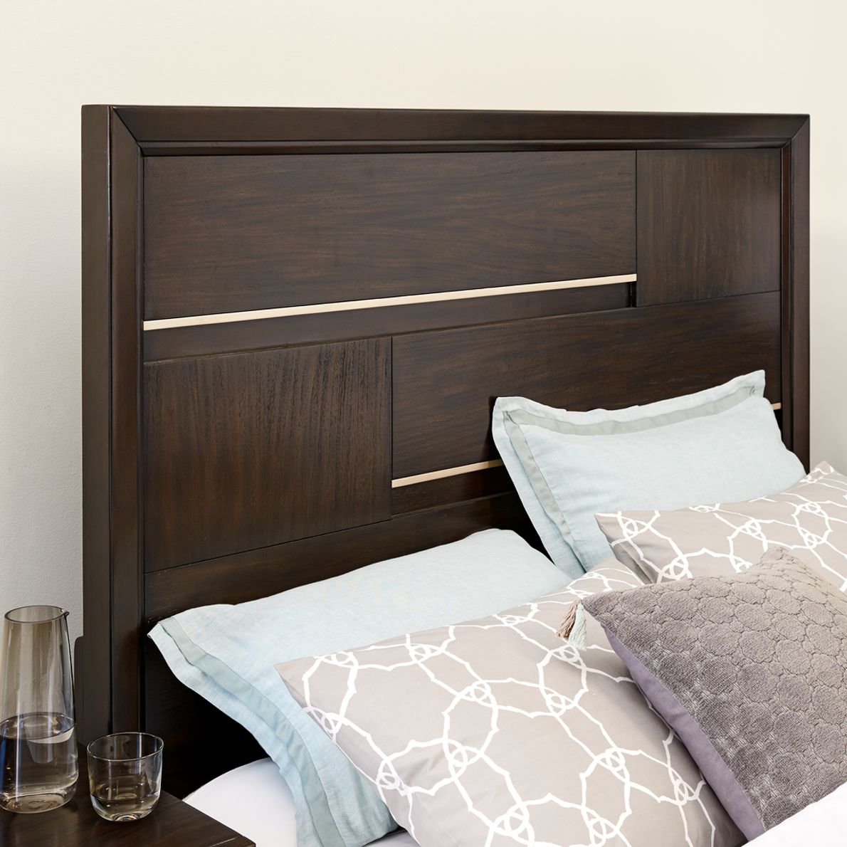 King size store headboard espresso