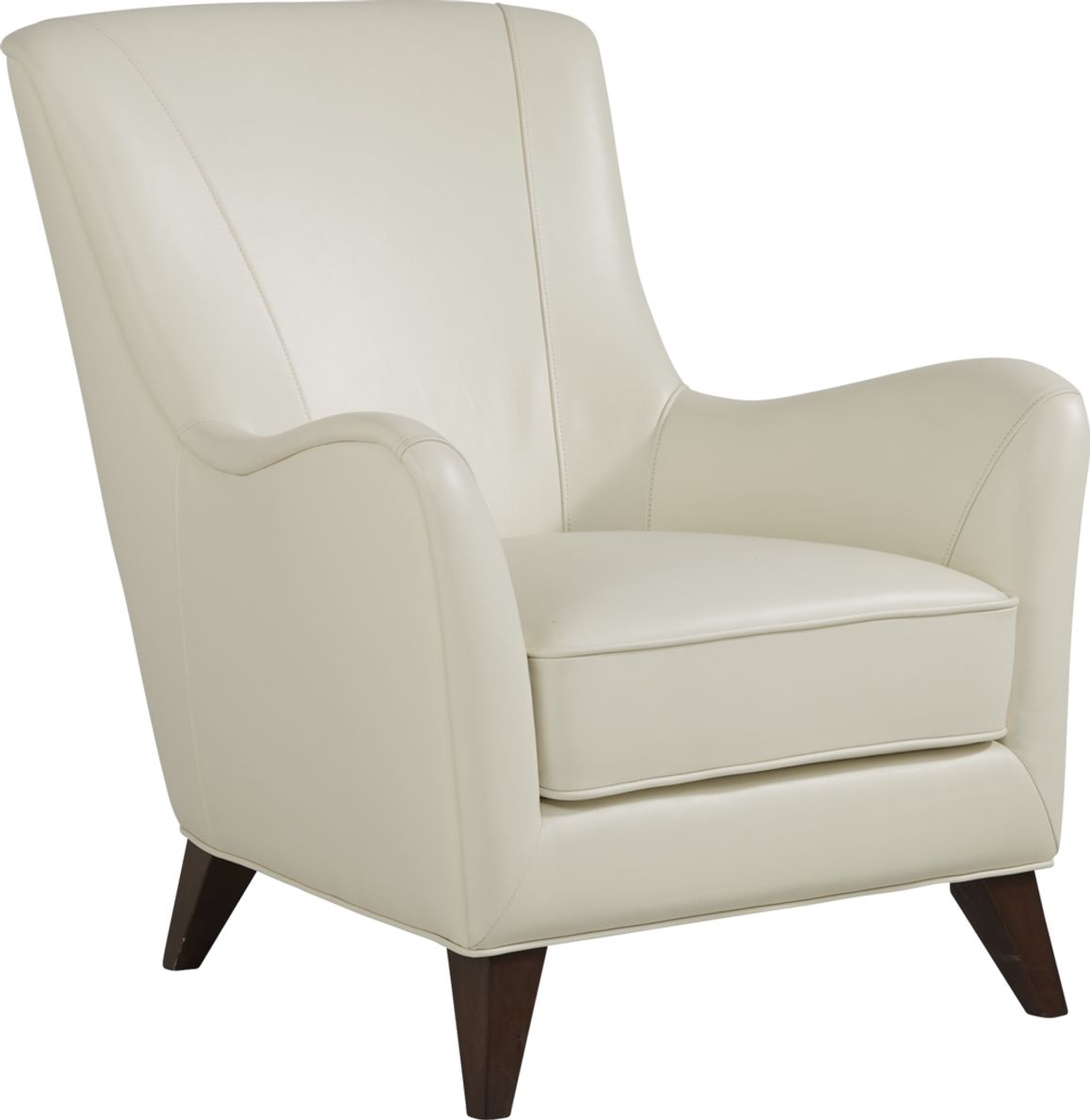 Ivory leather accent chair new arrivals