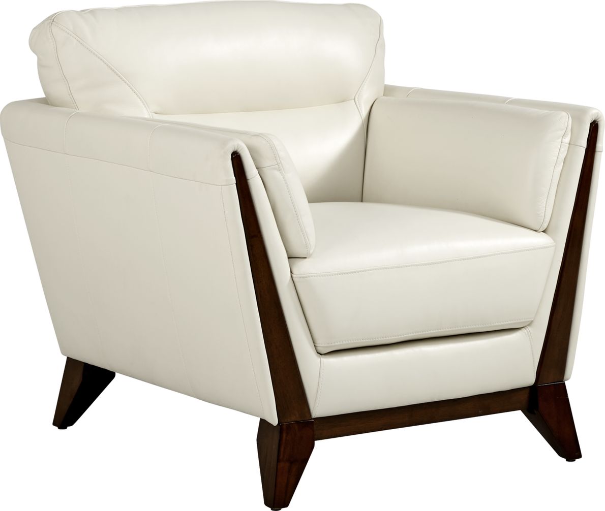 Ivory best sale leather chair