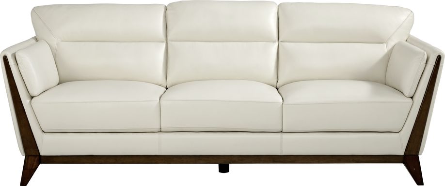 Marchese Ivory Leather Sofa