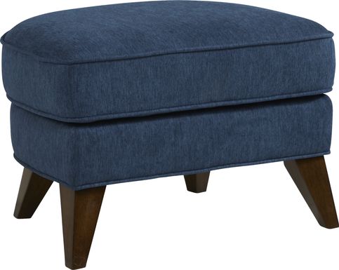 Marchese Blue Accent Ottoman