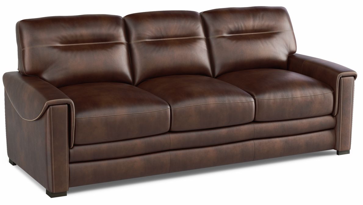 Margallo brown store leather sofa