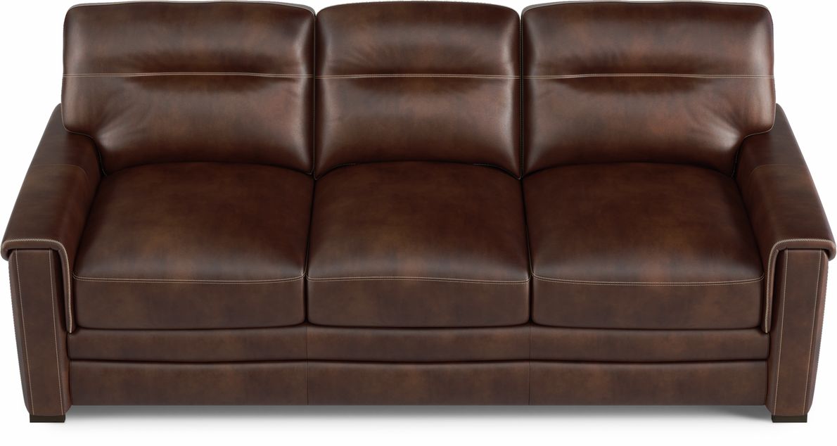Margallo Brown Leather Sofa