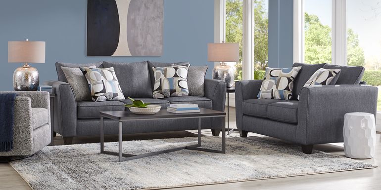 Marisol Bay Denim 3 Pc Living Room