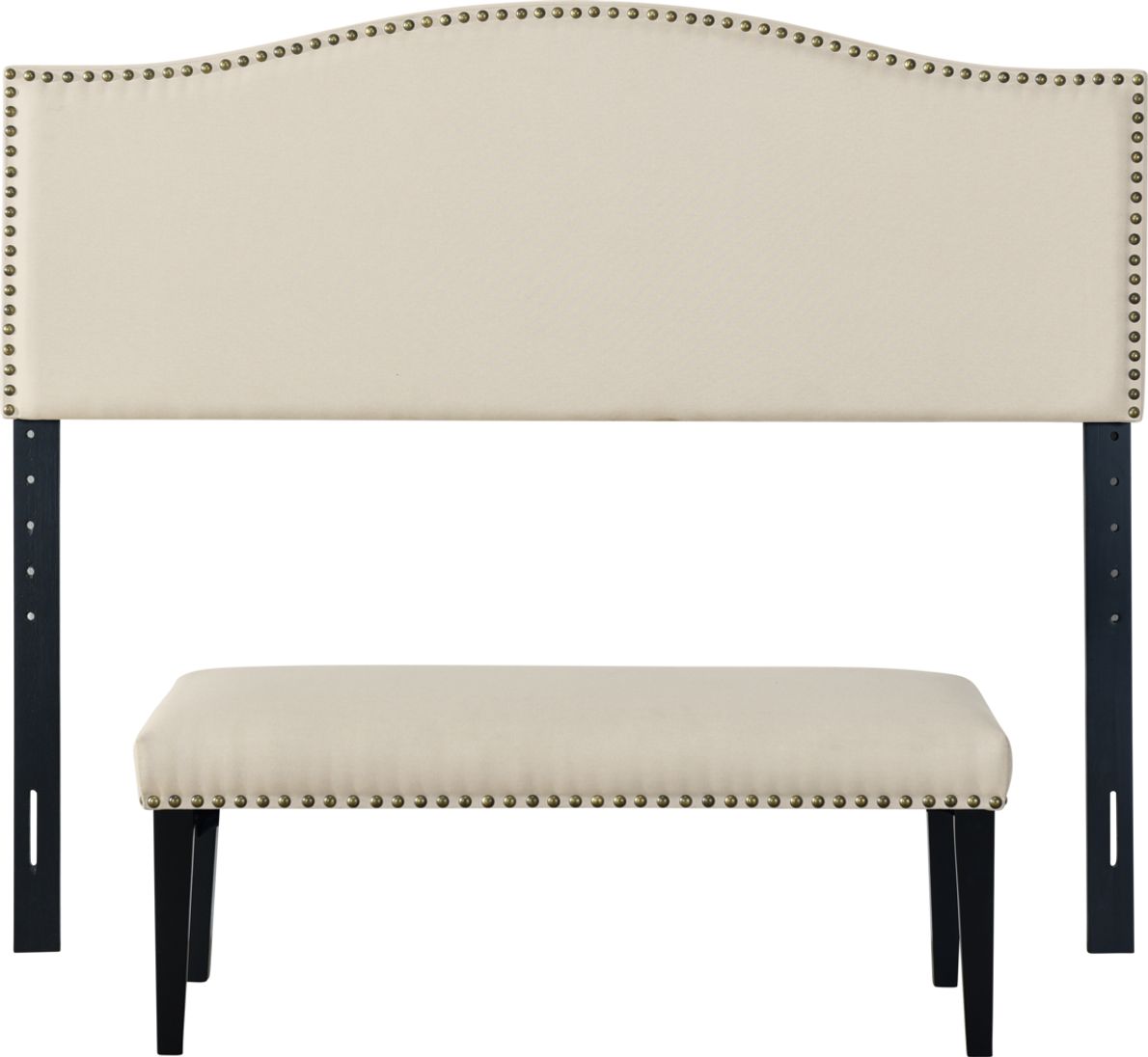 Queen headboard and deals bench