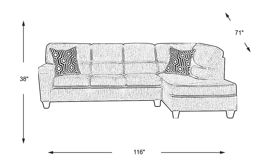 Maylie gray store 2 pc sectional