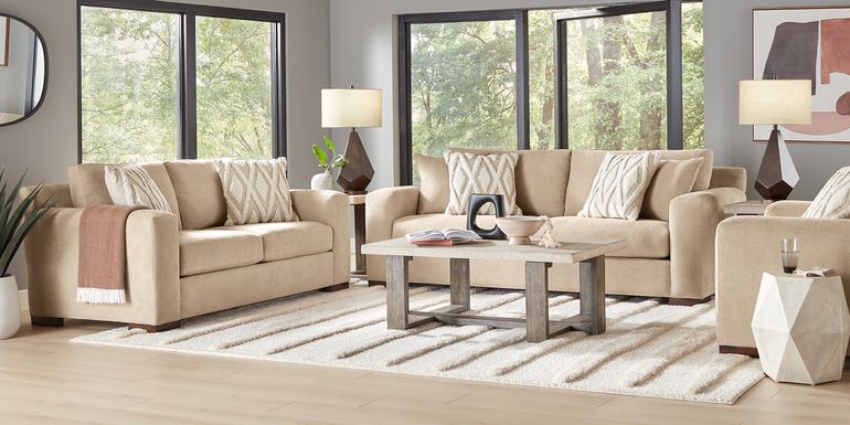 Melbourne Beige 3 Pc Living Room