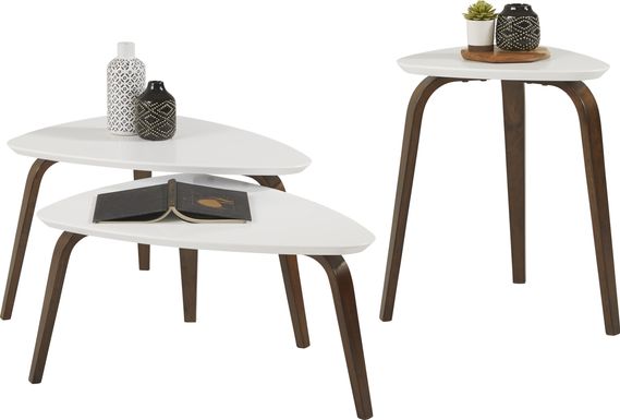 Melodina White 2 Pc Occasional Table Set