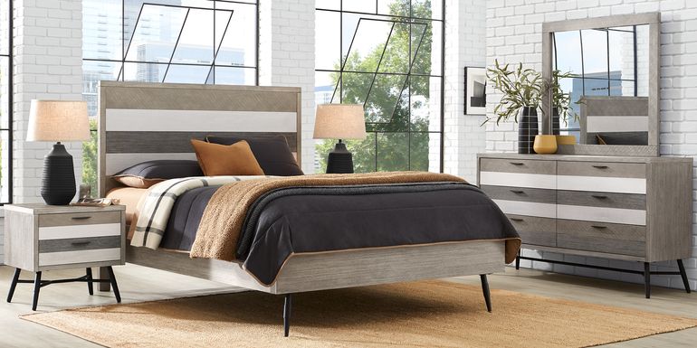 Midtown Loft Gray 5 Pc King Panel Bedroom