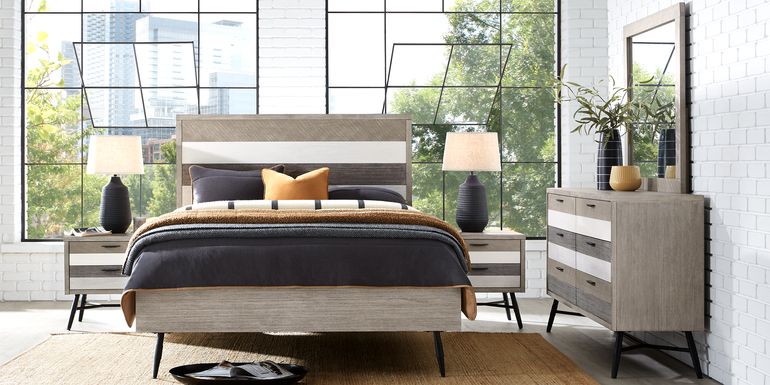 Midtown Loft Gray 7 Pc King Panel Bedroom