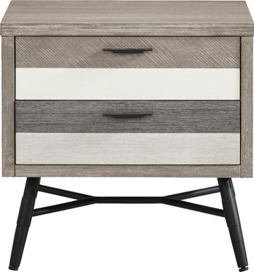 Midtown Loft Gray Nightstand