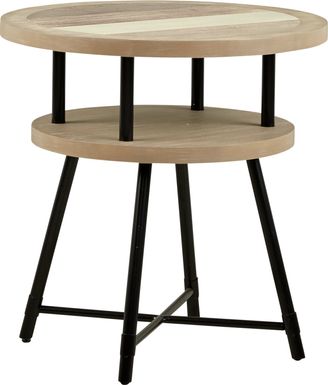 Midtown Loft Natural Round End Table