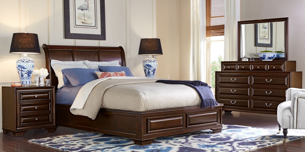 Mill Valley II 5 Pc Dark Cherry Wood Queen Bedroom