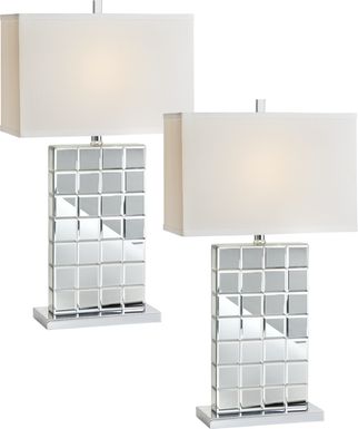 Mirrored Lamp Set of 2