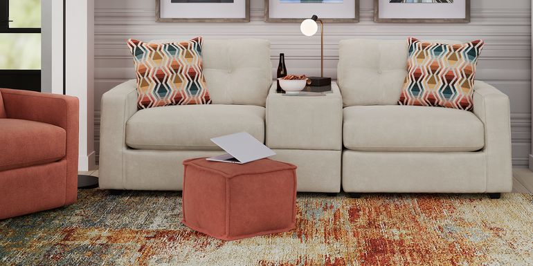 ModularOne Beige 3 Pc Sectional with Media Console
