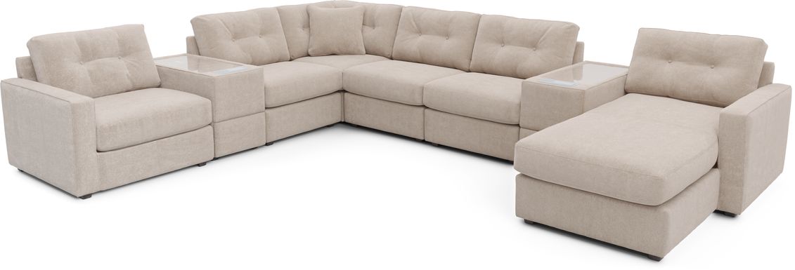 Beige 8 Pc ModularOne with Media Consoles