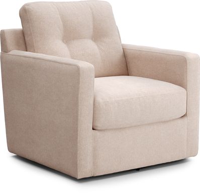 ModularOne Beige Swivel Accent Chair