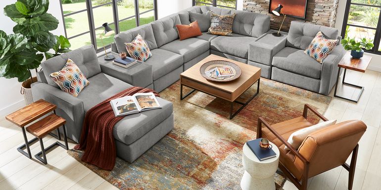 ModularOne Gray 8 Pc Sectional