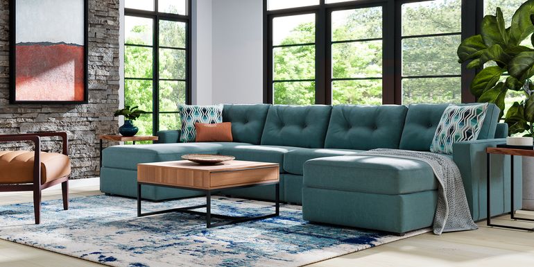 ModularOne Teal 4 Pc Sectional