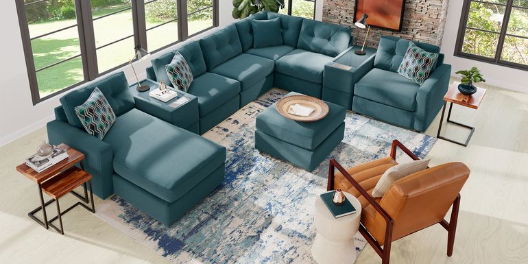 Teal 8 Pc ModularOne with Media Consoles