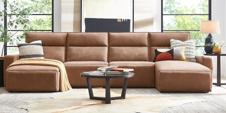 Saddle 4 Pc Dual Power Reclining ModularTwo