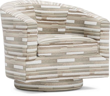 Montecito White Swivel Chair