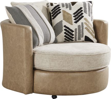 Murphy Beige Swivel Chair