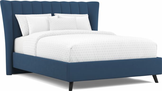 Nanton Park Blue 3 Pc King Upholstered Bed