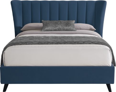 Nanton Park Blue 3 Pc King Upholstered Bed